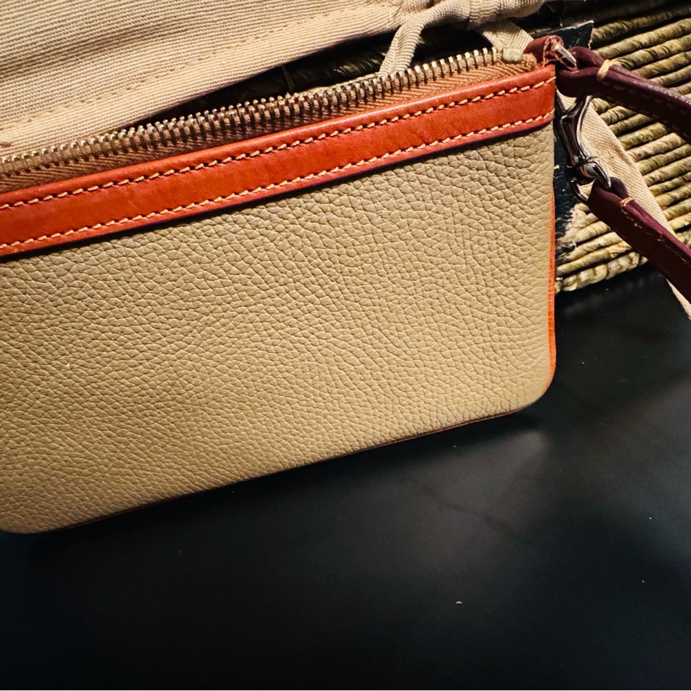 Dooney & Bourke Tan and Orange Wristlet - Picture 2 of 5